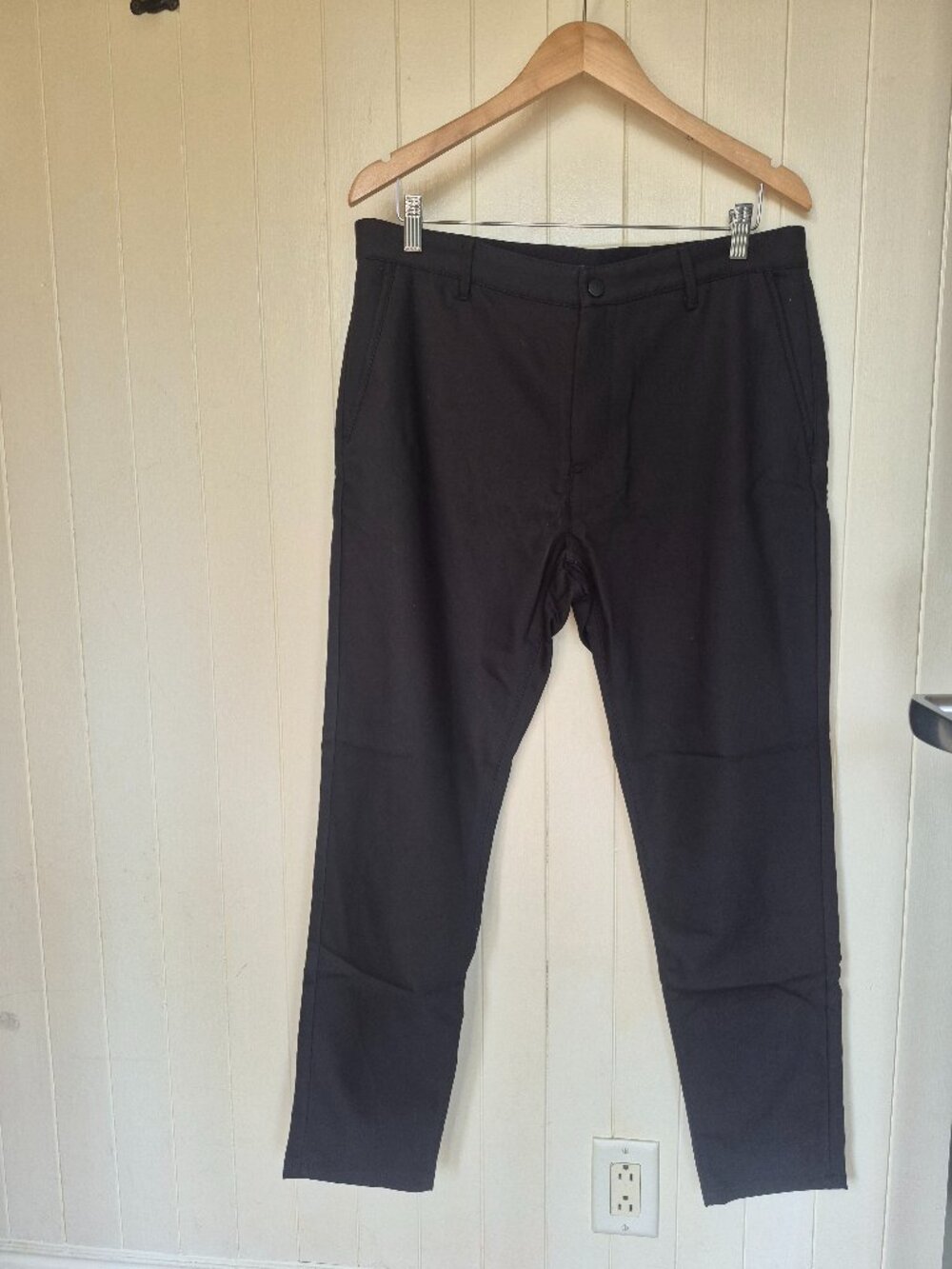 Zara Black Slim Fit Dress Pants Trousers Size 32 EUR L Office Career Wear